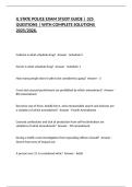 IL STATE POLICE EXAM STUDY GUIDE &vert; 325 QUESTIONS &vert; WITH COMPLETE SOLUTIONS 2025&sol;2026&period;