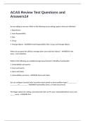 ACAS Review Test Questions and Answers