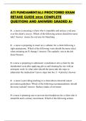 ATI FUNDAMENTALS PROCTORED EXAM RETAKE GUIDE 2026 COMPLETE QUESTIONS AND ANSWERS GRADED A&plus;