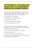 ATI FUNDAMENTALS PROCTORED EXAM RETAKE SCRIPT 2026 COMPREHENSIVE QUESTIONS AND ANSWERS GRADED A&plus;