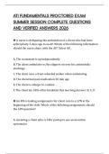ATI FUNDAMENTALS PROCTORED EXAM SUMMER SESSION COMPLETE QUESTIONS AND VERIFIED ANSWERS 2026