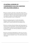 ATI MATERNAL NEWBORN OB COMPREHENSIVE EXAM 2026 QUESTIONS WITH SOLUTIONS GRADED A&plus;
