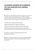 ATI MATERNAL NEWBORN OB EXAMINATION TEST 2026 QUESTIONS WITH ANSWERS GRADED A&plus;