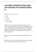 ATI MATERNAL NEWBORN OB FINAL PAPER 2026 QUESTIONS WITH ANSWERS GRADED A&plus;