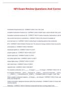 NFI Exam Review Questions And Correct Answers