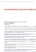 NFI CORE REVIEW CLASS WITH CORRECT ANSWERS