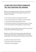 ATI MED SURG PROCTORED EXAMINATION TEST 2026 QUESTIONS AND ANSWERS
