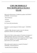 CMN 548 MODULE 5 PSYCHOPHARMACOLOGY EXAM QUESTIONS AND ANSWERS 2026