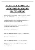 WGU - D278 SCRIPTING AND PROGRAMMING FOUNDATIONS QUESTIONS AND ANSWERS 2026