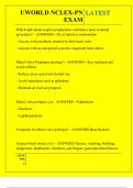 UWORLD NCLEX-PN EXAM QUESTIONS AND ANSWERS 2026