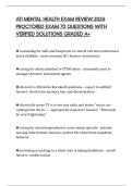ATI MENTAL HEALTH EXAM REVIEW 2026 PROCTORED EXAM 70 QUESTIONS WITH VERIFIED SOLUTIONS GRADED A&plus;