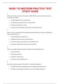 NURS 753 MIDTERM PRACTICE TEST STUDY GUIDE