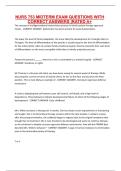 NURS 753 MIDTERM EXAM QUESTIONS WITH CORRECT ANSWERS &vert; RATED A&plus;