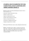 ATI MENTAL HEALTH EXAMINATION TEST 2026 COMPLETE REAL EXAM 70 QUESTIONS WITH VERIFIED ANSWERS GRADED A&plus;