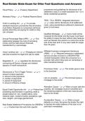 Real Estate State Exam for Ohio Test Questions and Answers