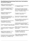 Ohio State Board of Cosmetology Practice Exam Test Questions and Answers Graded A&plus;