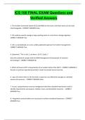 ICS 100 FINAL EXAM Questions and Verified Answers