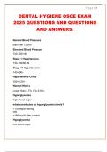 DENTAL HYGIENE OSCE EXAM  2025 QUESTIONS AND QUESTIONS  AND ANSWERS