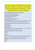 WGU D027 OBJECTIVE ASSESSMENT FINAL EXAM  2025&sol;2026 COMPLETE QUESTIONS AND CORRECT  DETAILED ANSWERS WITH RATIONALES &vert;&vert; 100&percnt;  GUARANTEED PASS&excl;&excl; <LATEST VERSION> 