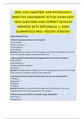 WGU D027 OBJECTIVE ASSESSMENT FINAL EXAM 2025&sol;2026 COMPLETE QUESTIONS AND  CORRECT DETAILED ANSWERS WITH RATIONALES &vert;&vert; 100&percnt; GUARANTEED PASS&excl;&excl; <LATEST  VERSION>