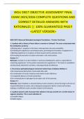 WGU D027 OBJECTIVE ASSESSMENT FINAL  EXAM 2025&sol;2026 COMPLETE QUESTIONS AND  CORRECT DETAILED ANSWERS WITH  RATIONALES &vert;&vert; 100&percnt; GUARANTEED PASS&excl;&excl;  <LATEST VERSION>