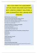 WGU D334 OBJECTIVE ASSESSMENT  ACTUAL EXAM 2025&sol;2026 QUESTIONS  WITH VERIFIED CORRECT SOLUTIONS &vert;&vert;  100&percnt; GUARANTEED PASS <BRAND NEW  VERSION> 