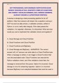 GCP PROFESSIONAL DATA ENGINEER CERTIFICATION EXAM  NEWEST 2025&sol;2026 ACTUAL EXAM WITH COMPLETE QUESTIONS  AND CORRECT DETAILED ANSWERS &lpar;100&percnt; VERIFIED ANSWERS&rpar;  &vert;ALREADY GRADED A&plus;&vert; &vert;&vert;PROFESSOR VERIFIED&vert;&vert; 