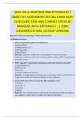 WGU D312 ANATOMY AND PHYSIOLOGY I  OBJECTIVE ASSESSMENT ACTUAL EXAM 2025 2026 QUESTIONS AND CORRECT DETAILED  ANSWERS WITH RATIONALES &vert;&vert; 100&percnt;  GUARANTEED PASS <RECENT VERSION> 
