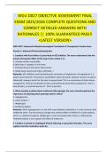 WGU D027 OBJECTIVE ASSESSMENT FINAL  EXAM 2025&sol;2026 COMPLETE QUESTIONS AND  CORRECT DETAILED ANSWERS WITH  RATIONALES &vert;&vert; 100&percnt; GUARANTEED PASS&excl;&excl;  <LATEST VERSION> 