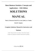 SOLUTIONS MANUAL &mdash; Basic Business Statistics&colon; Concepts and Applications&comma; 14th Edition &mdash; Mark L&period; Berenson&comma; David M&period; Levine&comma; Kathryn A&period; Szabat&comma; David F&period; Stephan &mdash; ISBN 9780134684840