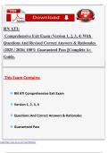 RN ATI Comprehensive Exit Exam (Version 1, 2, 3, 4) With Questions And Revised Correct Answers & Rationales (2025 / 2026) 100% Guaranteed Pass ||Complete A+ Guide