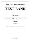 Basic Arrhythmias 8th Edition By Gail Walraven Test Bank&comma; Questions and Answers - All Chapters