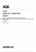 2025 AQA GCSE English Literature Mark Scheme Paper 1 &lpar;8702&sol;1&colon; Shakespeare and the 19th-century novel&rpar;