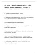 ATI PROCTORED EXAMINATION TEST 2026 QUESTIONS WITH ANSWERS GRADED A&plus;