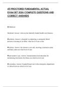 ATI PROCTORED FUNDAMENTAL ACTUAL EXAM SET 2026 COMPLETE QUESTIONS AND CORRECT ANSWERS