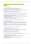 Case Management Midterm Study Guide &vert;&vert; with Verified Solutions&period;