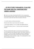 ATI PROCTORED FUNDAMENTAL EXAM PREP TEST BANK 2026 FULL QUESTIONS WITH VERIFIED ANSWERS