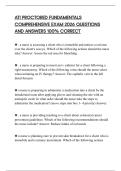 ATI PROCTORED FUNDAMENTALS COMPREHENSIVE EXAM 2026 QUESTIONS AND ANSWERS 100&percnt; CORRECT