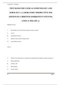 Clinical Immunology & Serology&colon; A Laboratory Perspective &lpar;4th Edition&comma; Stevens & Miller&rpar; &ndash; COMPLETE Test Bank &vert; Verified Questions & Answers