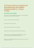 ATI Content Mastery Fundamentals  Exam Questions with complete  solutions Graded A&plus; &vert; Expert  Verified 