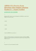 AHIMA CCA Practice Exam  Questions with complete solutions  Graded A&plus; &vert; Expert Verified 