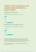 AHIMA CCA Exam Questions with  complete solutions Graded A&plus; &vert;  Expert Verified 
