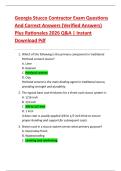 Georgia Stucco Contractor Exam Questions  And Correct Answers &lpar;Verified Answers&rpar;  Plus Rationales 2026 Q&A &vert; Instant  Download Pdf 