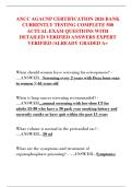 ANCC AGACNP CERTIFICATION 2026 BANK  CURRENTLY TESTING COMPLETE 500  ACTUAL EXAM QUESTIONS WITH  DETAILED VERIFIED ANSWERS EXPERT  VERIFIED &sol;ALREADY GRADED A&plus; 