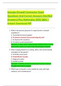 Georgia Drywall Contractor Exam  Questions And Correct Answers &lpar;Verified  Answers&rpar; Plus Rationales 2026 Q&A &vert;  Instant Download Pdf 
