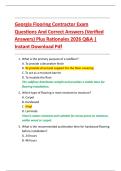 Georgia Flooring Contractor Exam  Questions And Correct Answers &lpar;Verified  Answers&rpar; Plus Rationales 2026 Q&A &vert;  Instant Download Pdf 