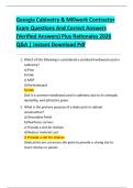 Georgia Cabinetry & Millwork Contractor  Exam Questions And Correct Answers  &lpar;Verified Answers&rpar; Plus Rationales 2026  Q&A &vert; Instant Download Pdf 