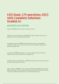 CSO Exam 170 questions 2025  with Complete Solutions  Graded A&plus;