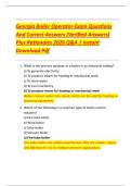 Georgia Boiler Operator Exam Questions  And Correct Answers &lpar;Verified Answers&rpar;  Plus Rationales 2026 Q&A &vert; Instant  Download Pdf 