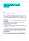 EXAM PA - QUALITATIVE SOA QUESTIONS WITH CORRECT ANSWERS